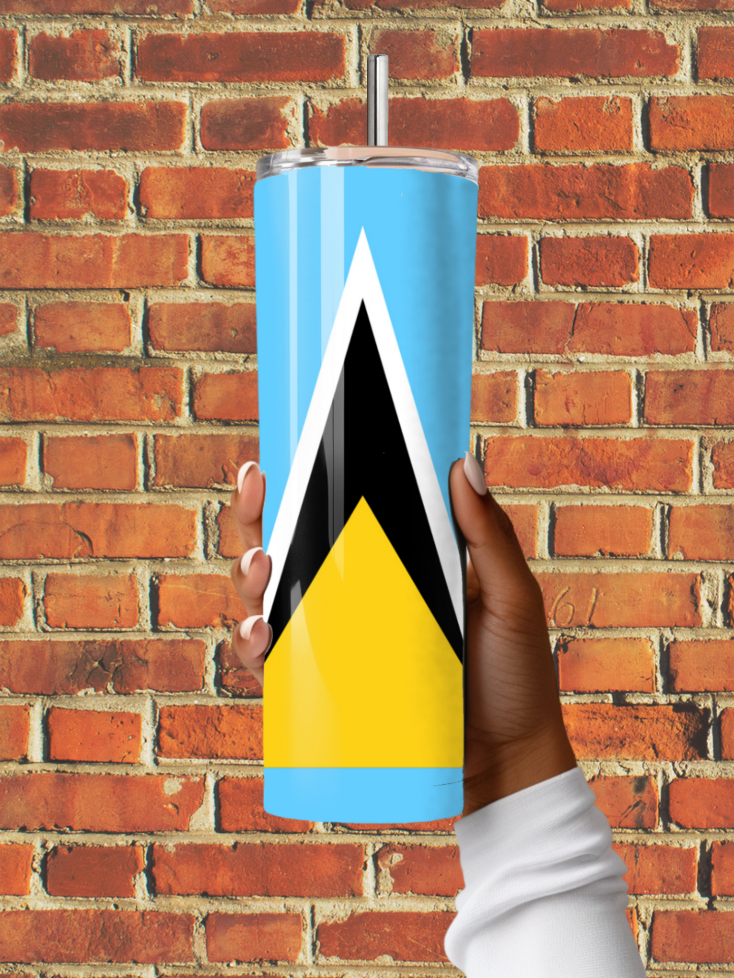 'St. Lucia' Flag 20oz Insulated Tumbler