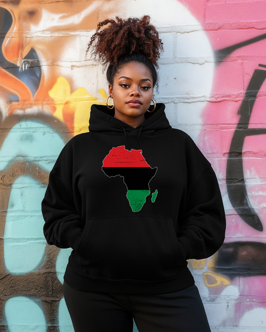 'Continent' Hoodie Black