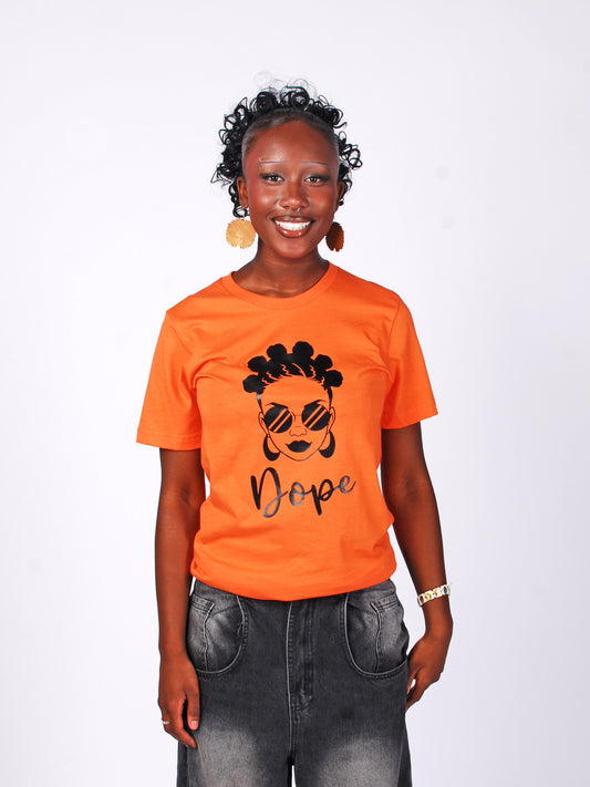 'Dope' T-shirt Orange