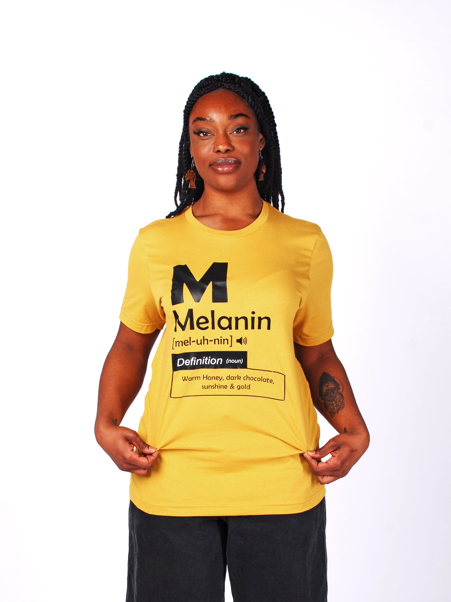 'Melanin' T-shirt Mustard