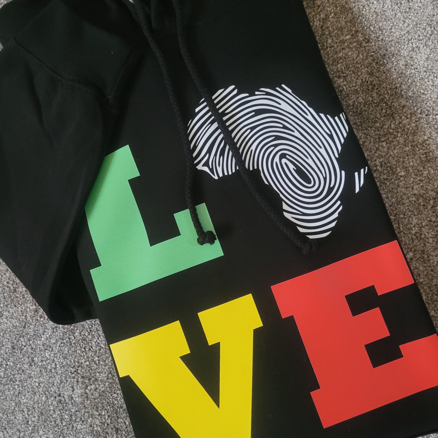 'Love Africa' Hoodie Black