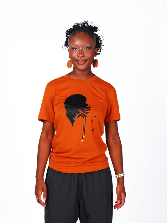 'Braids' Tee Burnt Orange